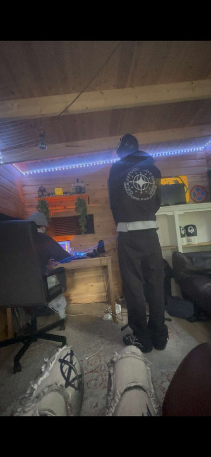 GNG flared black tracksuit set