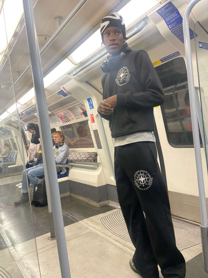 GNG flared black tracksuit set